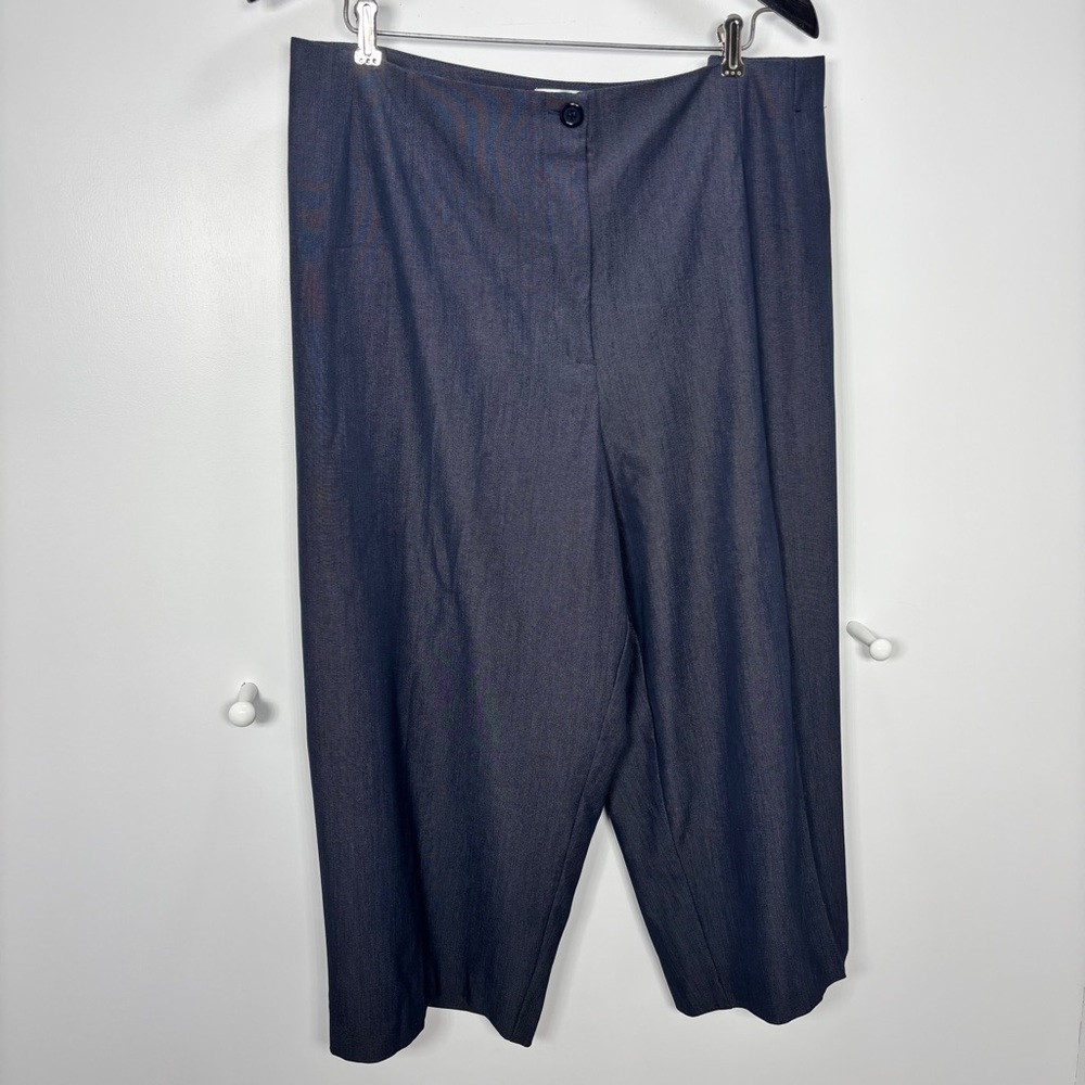 NWT Avenue Women’s Plus Size 26 Wide Leg Medium Wash Dress Capri Pants New